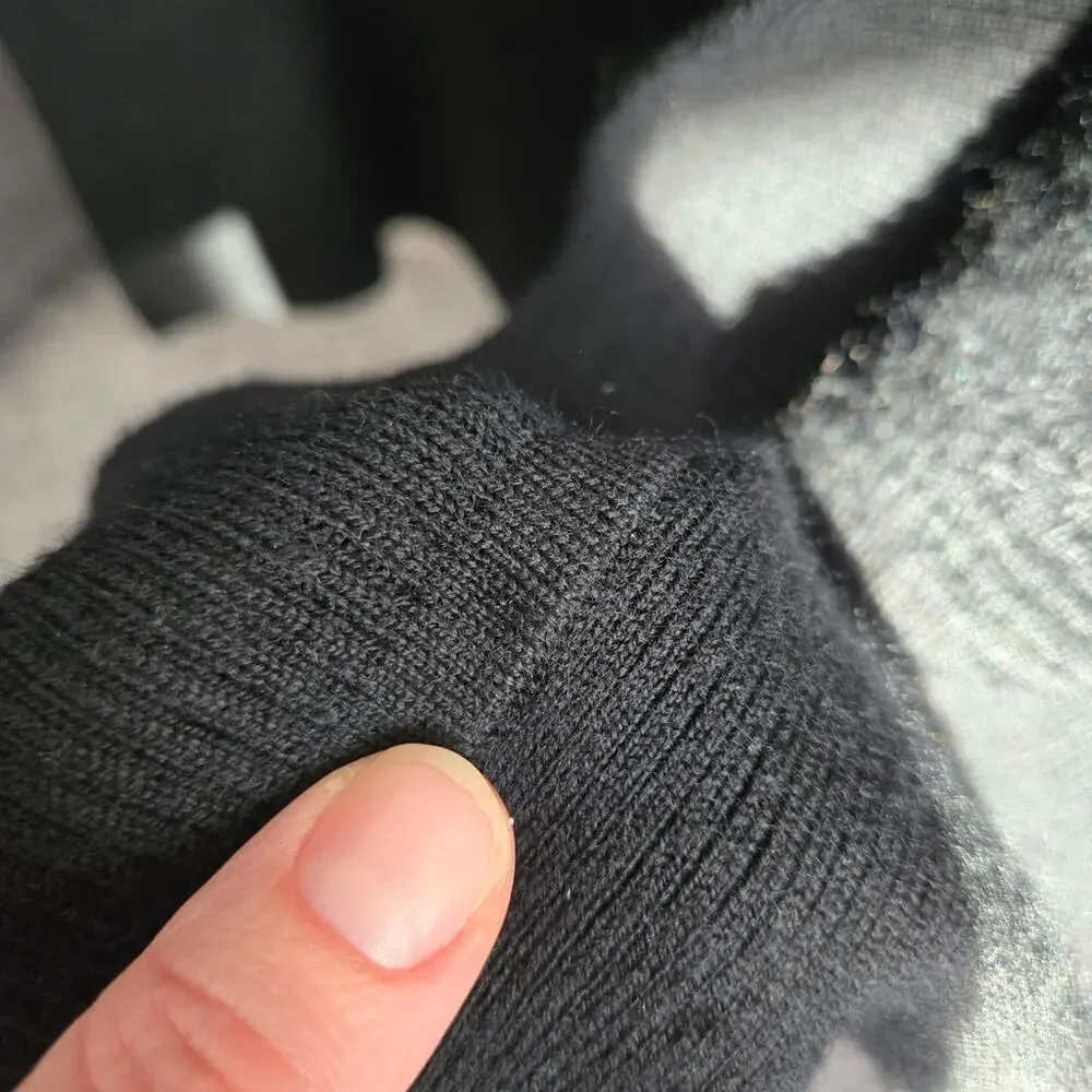 Black Open-Front Women's Sweater Cardigan